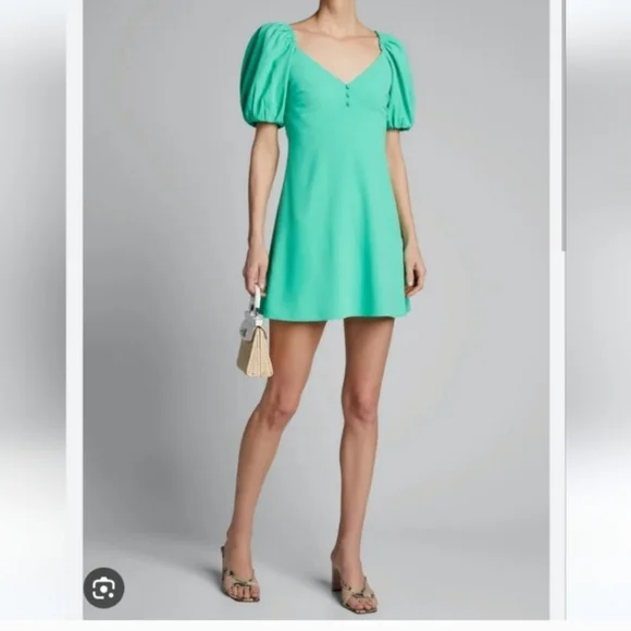 alice + olivia Dana Puff Sleeve Mini Dress Size 4 NWT - Picture 8 of 9